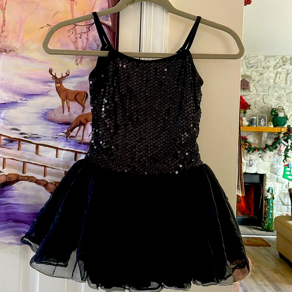 Black sequin dance/performance suit